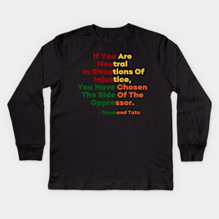 Black History Month - Desmond Tutu Kids Long Sleeve T-Shirt